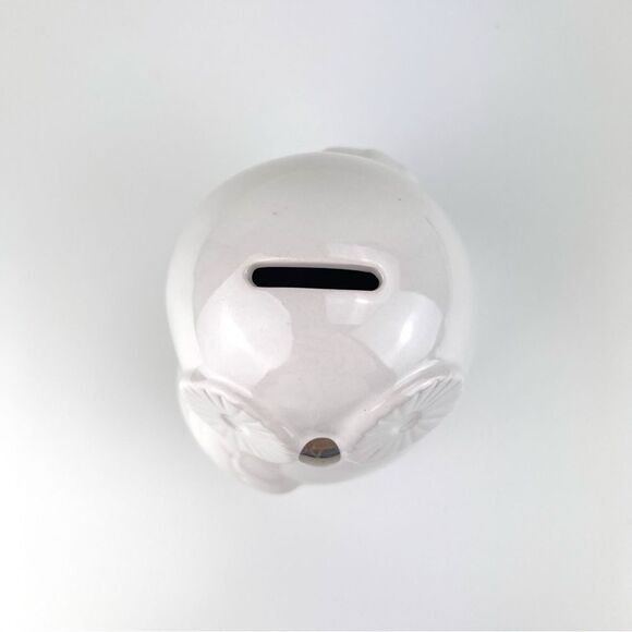 Pottery Barn Kids White Ceramic Owl Adorable Piggybank - Picture 6 of 9